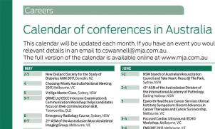 Calendar of conferences in Australia and New Zealand
 cover image