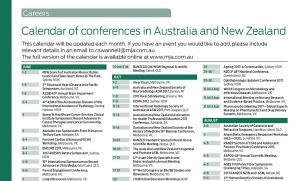 Calendar of conferences in Australia and New Zealand